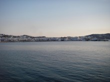 MYKONOS TOWN VIEW FROM THE OLD PORT